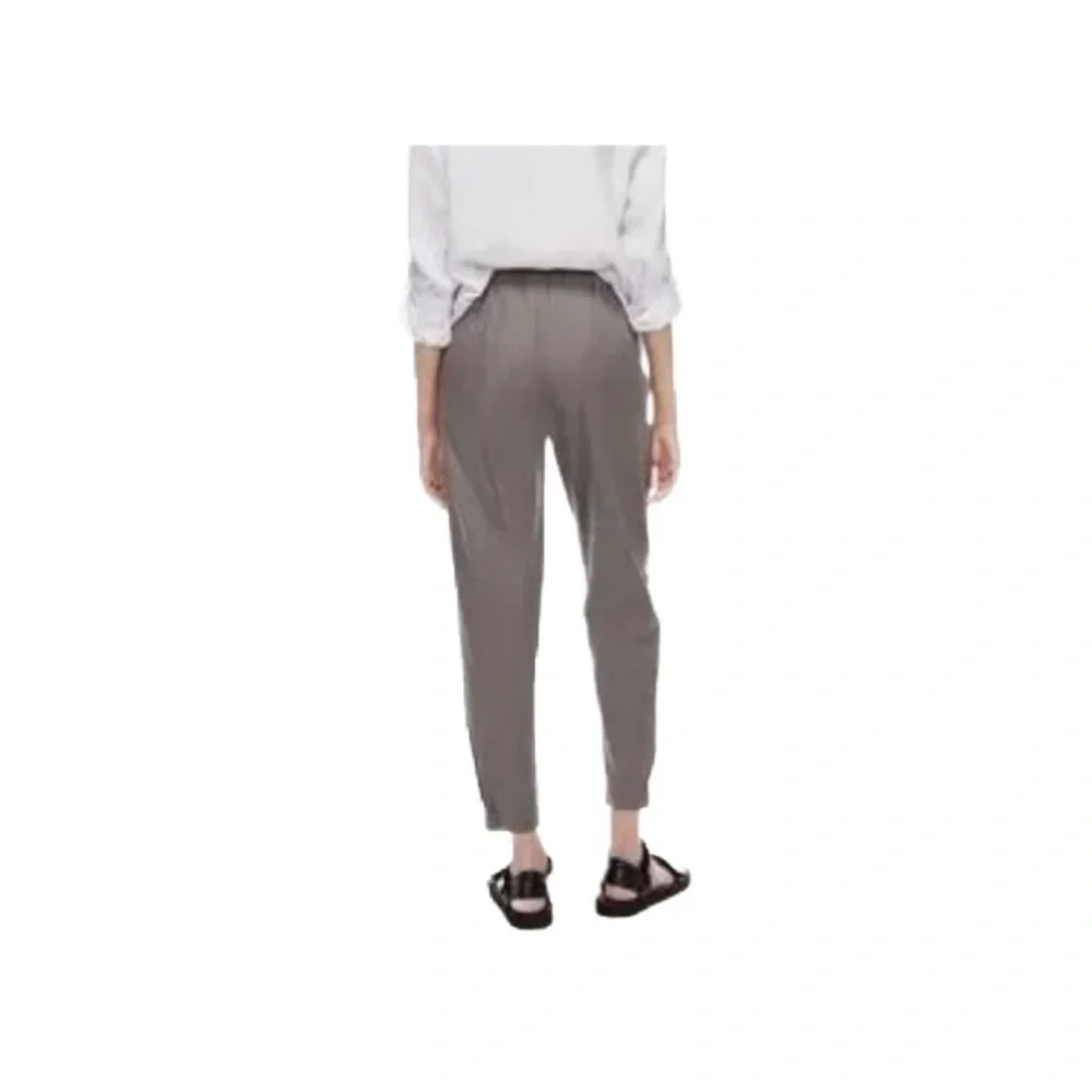Aritizia Babaton Dexter Linen Blend Pull-On Ankle Pants Gray Size Medium